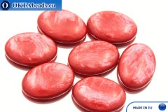 Acrystone cabochon red pearl 25х18mm, 1pc