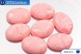Acrystone kabošon růžový perlový 25х18mm, 1ks ACR0008