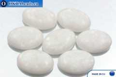 Acrystone cabochon snow pearl 25х18mm, 1pc