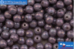 WH Czech round druck beads lilac luster (02010/65426) 4mm, 25gr
