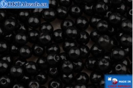 VO České kulaté korálky černý (23980) 4mm, 25gr