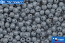 VO České kulaté korálky šedý luster (63010/15464) 3mm, 25gr