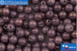 WH Czech round druck beads lilac gold luster (02010/15726) 4mm, 25gr