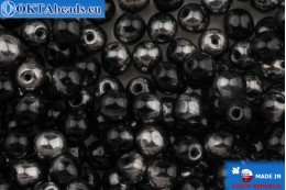 VO České kulaté korálky černý hematit (23980/27401) 4mm, 25gr