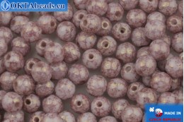 VO České kulaté korálky růžový zlatý lesk (02010/15496) 4mm, 25gr