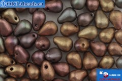 WH Czech drops beads mix matte (00030/01640) 4x6mm, 25gr