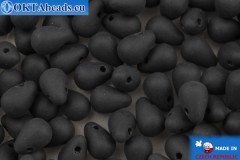 WH Czech drops beads black matte (23980) 4x6mm, 25gr