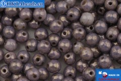 VO České kulaté korálky fialový zlatý lesk (02010/15781) 4mm, 25gr