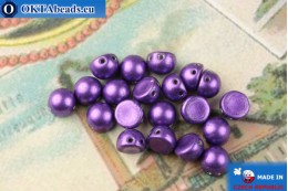 Cabochon Beads lilac metallic (77048CR) 6mm, 20pc