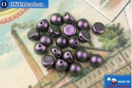 Cabochon Beads lilac metallic matte (94101JT) 6mm, 20pc