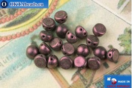 Cabochon Beads lilac metallic matte (94106JT) 6mm, 20pc
