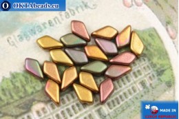 Kite Beads iris gold matte (00030/01640) 9x5mm, 20pc MK0552