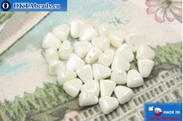 NIB-BIT Beads white pearl (L03000) 6x5mm, 30pc MK0367