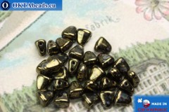 NIB-BIT Beads bronze travertin (LG23980) 6x5mm, 30pc