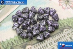 NIB-BIT Beads black lilac silver (45710JT) 6x5mm, 30pc