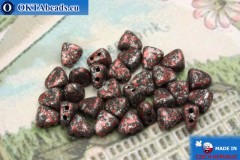 NIB-BIT Beads black red silver (45705JT) 6x5mm, 30pc