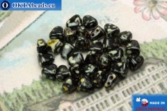 NIB-BIT Beads black travertin (T23980) 6x5mm, 30pc