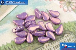 Paisley Beads lilac gold luster (03000/15726) 8x5mm, 20pc MK0577
