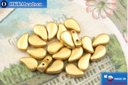 Paisley Beads gold matte (00030/01710) 8x5mm, 20pc