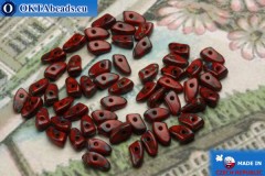 Prong Beads red travertin (T93200) 3x6mm5g