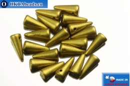 Spikes Korálky zlato matný (K0172JT) 4x10mm, 20ks MK0153