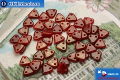 Triangle Beads red gold luster (GM91260) 6mm5g