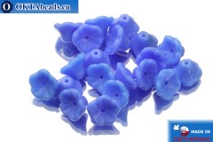 České korálky květina modrý (33020) 7x5mm, 20ks