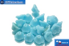 České korálky květina modrý (63020) 7x5mm, 20ks