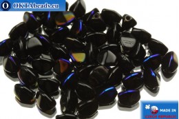 Korálky pohanka černý modrý (23980/29900) 5mm, 50ks PO041
