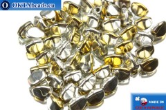 Czech buckwheat beads gold silver (00030/98550) 5mm, 50pc