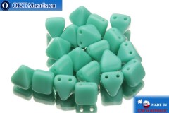 Pyramid czech beads turquoise (63120) 6x6mm, 20pc