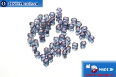 Czech fire polished beads lilac luster (LE00030) 3mm, 50pc