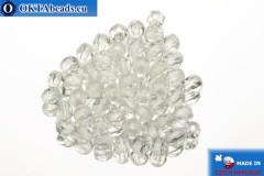 Czech fire polished beads crystal (00030) 2mm, 50pc