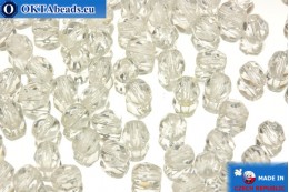 Czech fire polished beads crystal (00030) 4mm, 50pc FP75