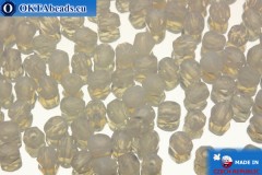 Czech fire polished beads crystal alabaster (21000) 3mm, 50pc