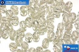 Чешские граненые бусины кристалл с прокрасом серебром (SL00030) 4мм, 50шт