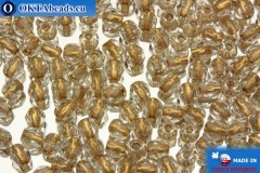 Czech fire polished beads crystal gold (CL00030) 3mm, 50pc