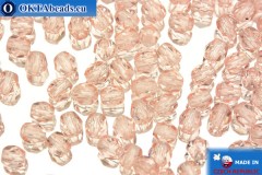 Czech fire polished beads pink (70100) 4mm, 50pc
