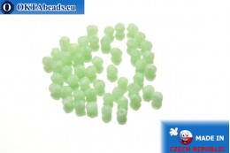 Czech fire polished beads green (54200) 3mm, 50pc