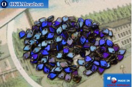 Dragon Scale Bead crystal blue vitrail (00030/22201) 1,5x5mm, 5gr MK0397