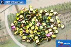 Dragon Scale Bead green vitrail (23980/28100) 1,5x5mm, 5gr