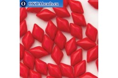 GemDuo beads Coral Red Opaque (93200) 8x5mm 20pc