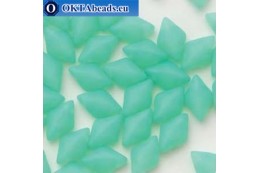 GemDuo beads Green Aqua Opal Matt (61100/84110) 8x5mm 20pc MK0705