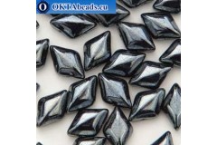 GemDuo beads Jet Hematite (23980/14400) 8x5mm 20pc