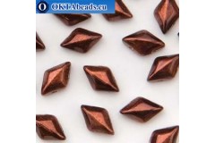 GemDuo korálky Metalust Burnt Copper (23980/24201) 8x5mm 20ks