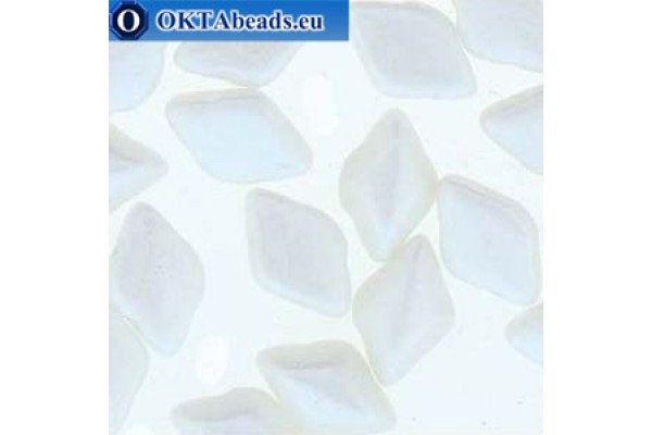 GemDuo beads Pearl Shine White (02010/24001) 8x5mm 20pc MK0684
