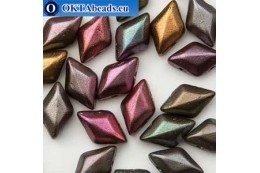 GemDuo beads Violet Rainbow (00030/01640) 8x5mm 20pc