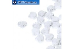 Ginko beads Chalk Silver Splash (03000/15481) 7,5mm 20pc
