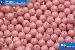 Round czech beads pink (02010/14494) 4mm, 10g MK0005