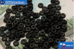 O-Ring Beads black matte (M23980) 1x3,8mm, 5g